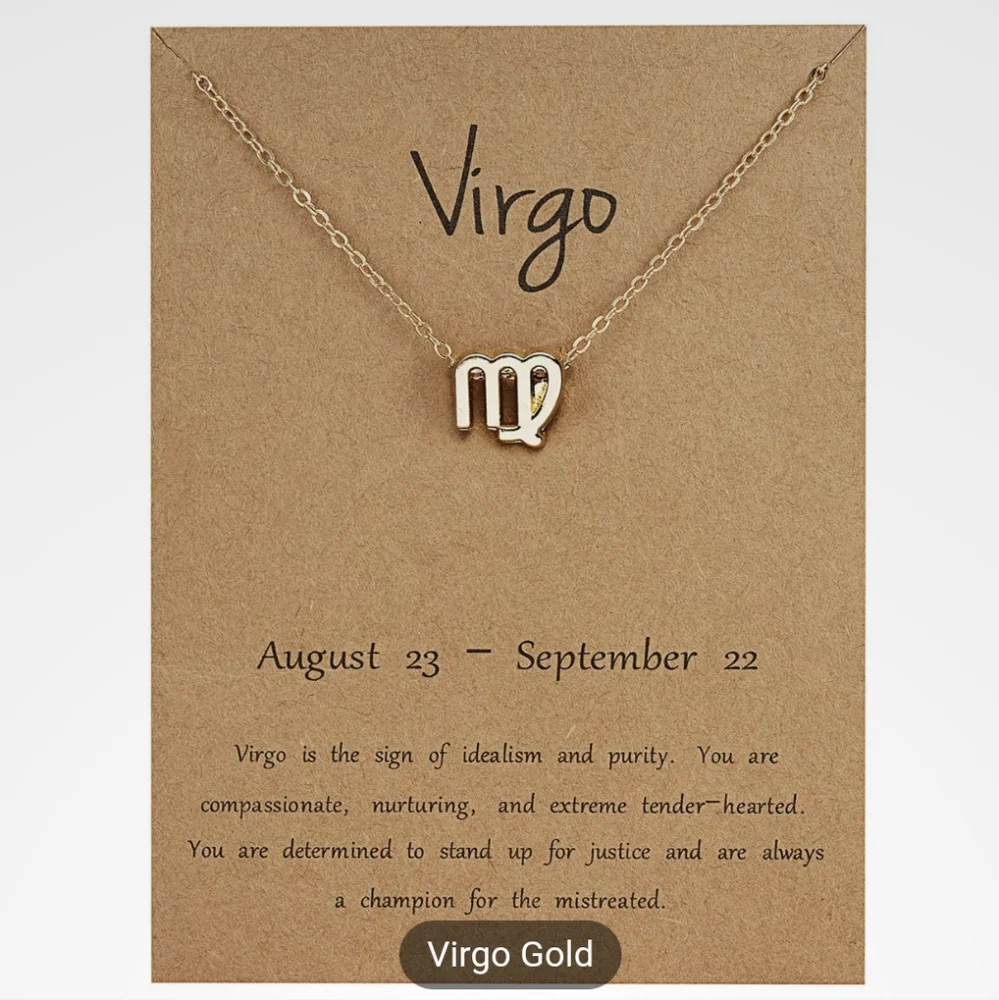 Zodiac Virgo Sign Fashion Necklaces - Picture 1 of 8